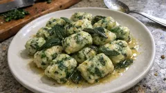 ふんわり軽い「リコッタとほうれん草のニョッキ」—セージバターで手早く本格