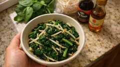 シャキッと水っぽくならない:ごま油香る「ほうれん草ともやしの簡単炒め」