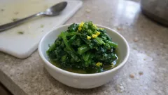 菜の花のおひたしは白だし少量で味が決まる：さっと茹でて春の副菜に