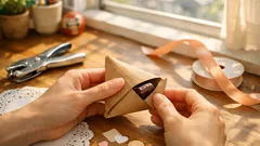 茶封筒でバレンタインを可愛く節約ラッピング、切って折るだけの3アイデア