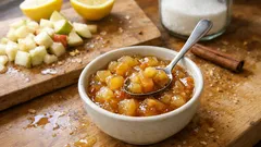 梨とりんごの角切りジャム—レモンで後味すっきり、シナモン香る手作りコンフィチュール