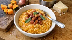 かぼちゃの甘み×パンチェッタの香り—ブロードで作るクリーミーリゾット