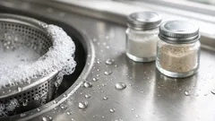 重曹とクエン酸でキッチン排水口のニオイ対策、こすらず泡でゆるめる掃除術