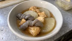 味しみ失敗なし:大根とこんにゃく、油揚げのほっとする煮物(めんつゆで手早く)