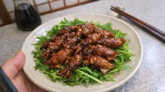 ゆでホタルイカでサッと一品：にんにく×カレー粉の香り炒め（フライパン2分）