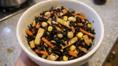 節分の福豆が余ったら：ひじきの煮物に足して、ほっくりコクうま副菜