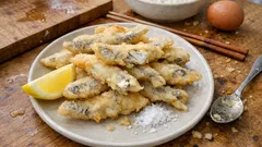 冷水でサクッと軽い衣に。ワカサギのフリッター、手早くおつまみ完成