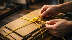 段ボールをひっくり返さずに縛る4の字縛りのやり方とコツ