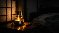 ダイソーの定番4点を重ねるだけで間接照明風ミニランプが10秒で完成