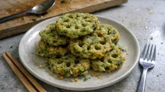 れんこんの磯辺揚げ（あおさ衣）—マヨ入りで軽くカリッと、お弁当にも◎