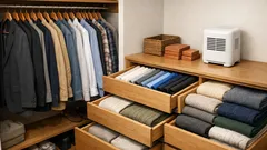 衣替えが早く終わる、掛ける服とたたむ服の分け方ルール