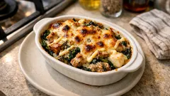 ホワイトソースなしで満足感：豆腐と鯖缶の簡単グラタン（トースターでこんがり）