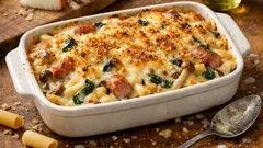 オーブン予熱なしでこんがり仕上がる、魚焼きグリルの簡単マカロニグラタン