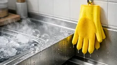 冬の皿洗いで手荒れがつらい人へ、ダイソーのブラシ付きシリコーン手袋が想像以上にラクだった話